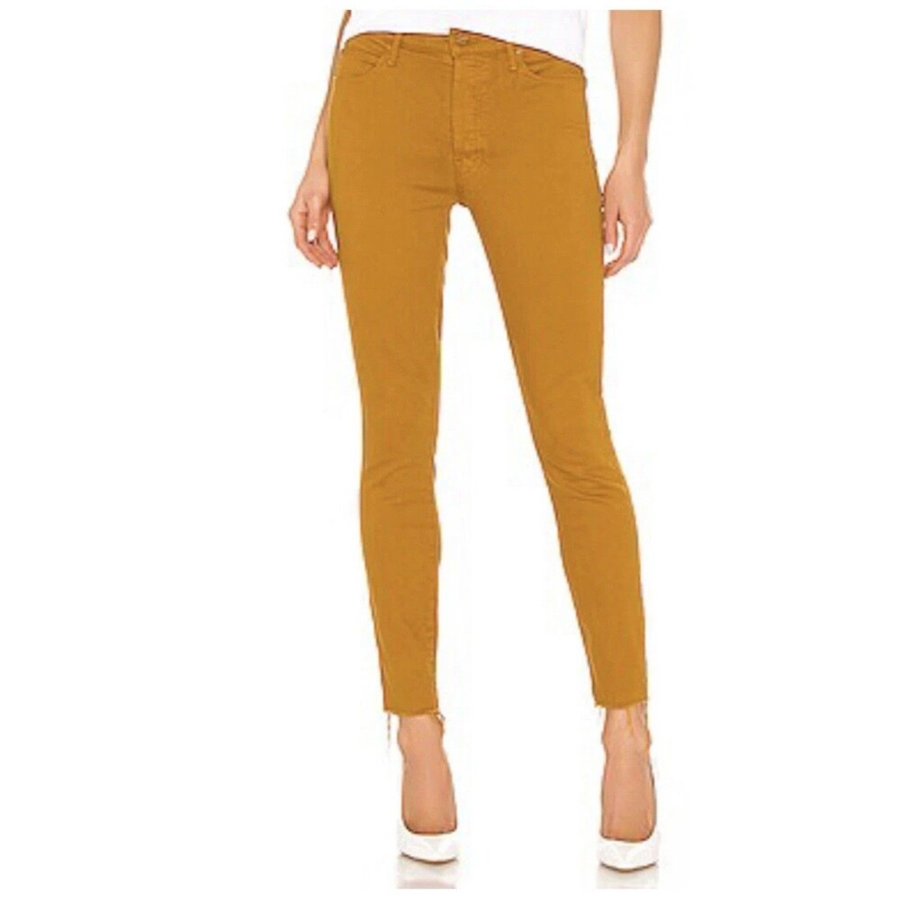 Mother The Stunner Ankle Fray Buck Thorn Brown‎ Jeans Skinny Button Fly Size 26